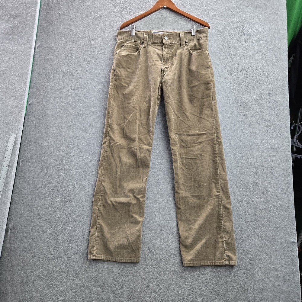 VINTAGE Levi's 549 Men Jeans 34X32 Tan Chino Low Loose Corduroy 31" Inseam Y2K